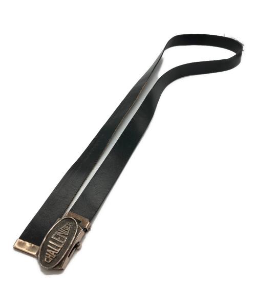 CHALLENGER（チャレンジャー）CHALLENGER (チャレンジャー) LEATHER BELT ブラックの古着・服飾アイテム