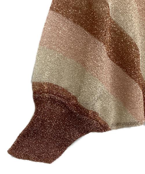 ISSEY MIYAKE（イッセイミヤケ）ISSEY MIYAKE (イッセイミヤケ) ラメカットソー ブラウン サイズ:2の古着・服飾アイテム
