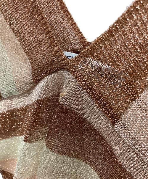ISSEY MIYAKE（イッセイミヤケ）ISSEY MIYAKE (イッセイミヤケ) ラメカットソー ブラウン サイズ:2の古着・服飾アイテム