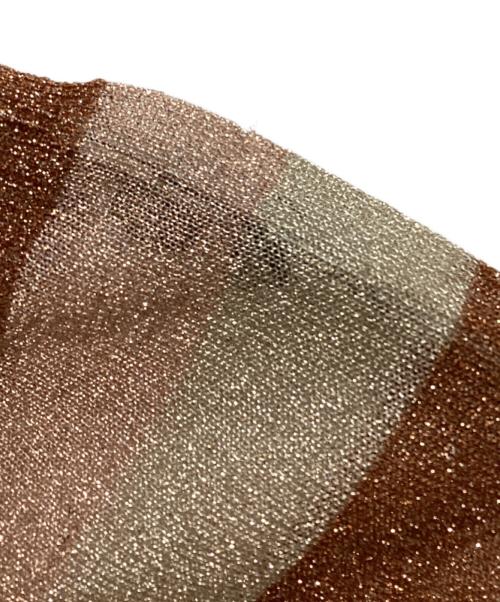 ISSEY MIYAKE（イッセイミヤケ）ISSEY MIYAKE (イッセイミヤケ) ラメカットソー ブラウン サイズ:2の古着・服飾アイテム