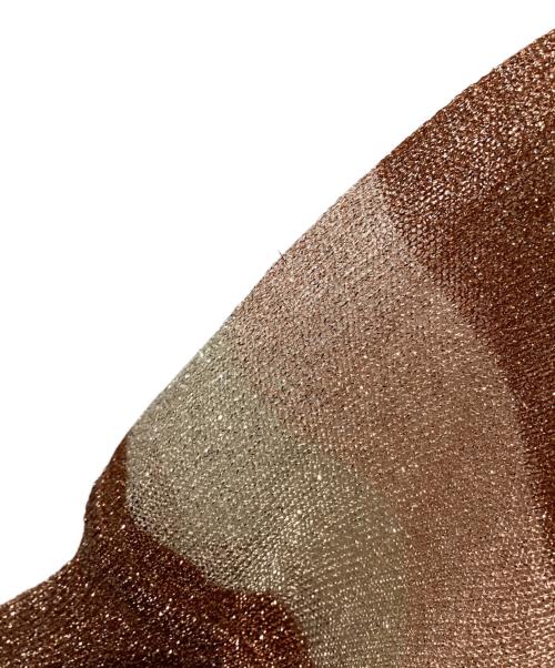ISSEY MIYAKE（イッセイミヤケ）ISSEY MIYAKE (イッセイミヤケ) ラメカットソー ブラウン サイズ:2の古着・服飾アイテム