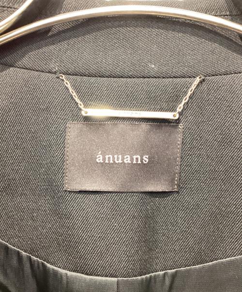 anuans（アニュアンス）anuans (アニュアンス) ウールギャバジンオーバージャケット ブラック サイズ:freeの古着・服飾アイテム