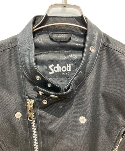 Schott（ショット）Schott (ショット) ダブル ブレスト ジャケット for RIDING ブラック サイズ:XLの古着・服飾アイテム