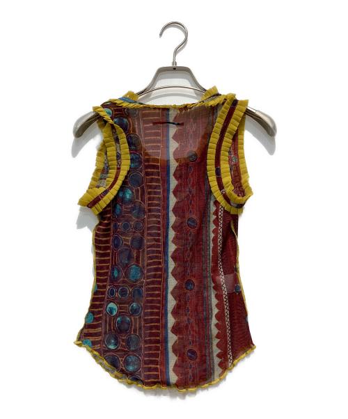 Jean Paul Gaultier FEMME（ジャンポールゴルチエ フェム）Jean Paul Gaultier FEMME (ジャンポールゴルチエ フェム) パワーネット ノースリーブカットソー ブラウン サイズ:４０の古着・服飾アイテム