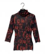 Jean Paul Gaultier FEMMEジャンポールゴルチエ フェム）の古着「七分袖パワーネット」｜レッド