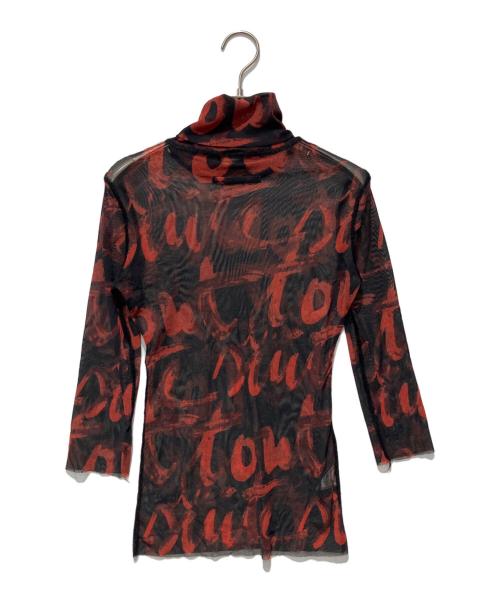 Jean Paul Gaultier FEMME（ジャンポールゴルチエ フェム）Jean Paul Gaultier FEMME (ジャンポールゴルチエ フェム) 七分袖パワーネット レッド サイズ:40の古着・服飾アイテム