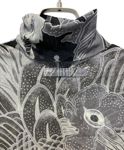 Jean Paul GAULTIER（ジャンポールゴルチェ）Jean Paul GAULTIER (ジャンポールゴルチェ) ノースリーブパワーネット グレー×ブラック サイズ:40の古着・服飾アイテム