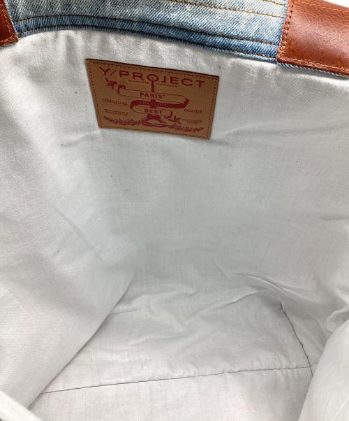 Y/PROJECT（ワイ プロジェクト）Y/PROJECT (ワイ プロジェクト) Paris' best distressed denim tote bag インディゴの古着・服飾アイテム