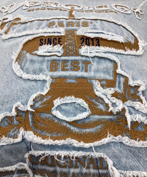 Y/PROJECT（ワイ プロジェクト）Y/PROJECT (ワイ プロジェクト) Paris' best distressed denim tote bag インディゴの古着・服飾アイテム