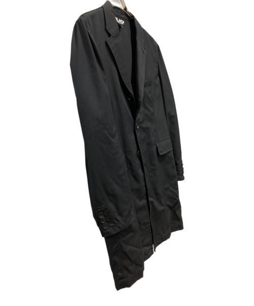 BLACK COMME des GARCONS（ブラックコムデギャルソン）BLACK COMME des GARCONS (ブラックコムデギャルソン) ライトウールミドルコート ブラック サイズ:Mの古着・服飾アイテム