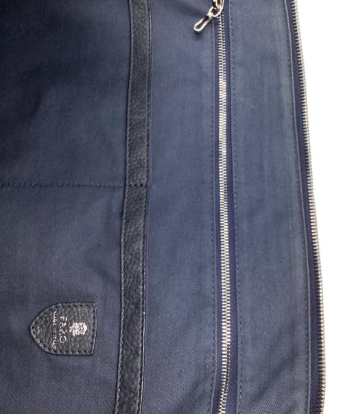 FARO（ファーロ）FARO (ファーロ) レザーハンドバッグ ネイビーの古着・服飾アイテム