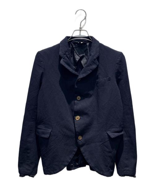 COMME des GARCONS COMME des GARCONS（コムデギャルソン コムデギャルソン）COMME des GARCONS COMME des GARCONS (コムデギャルソン コムデギャルソン) 縮絨テーラードジャケット ネイビー サイズ:Lの古着・服飾アイテム