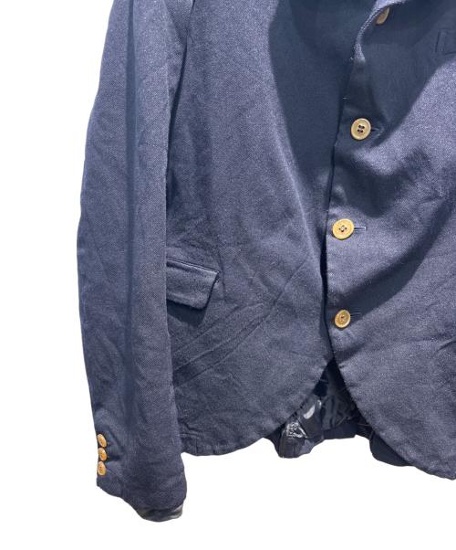 COMME des GARCONS COMME des GARCONS（コムデギャルソン コムデギャルソン）COMME des GARCONS COMME des GARCONS (コムデギャルソン コムデギャルソン) 縮絨テーラードジャケット ネイビー サイズ:Lの古着・服飾アイテム