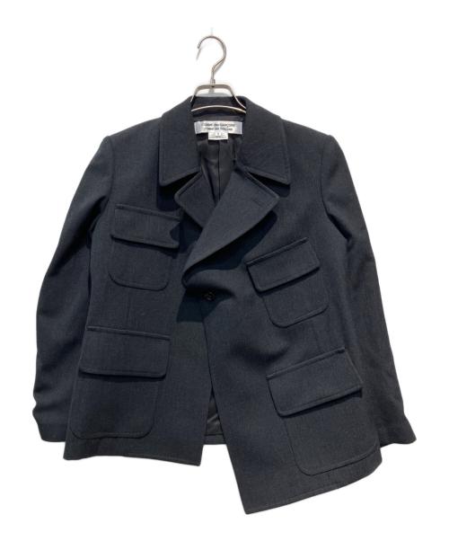 COMME des GARCONS COMME des GARCONS（コムデギャルソン コムデギャルソン）COMME des GARCONS COMME des GARCONS (コムデギャルソン コムデギャルソン) アシンメトリージャケット グレー サイズ:Sの古着・服飾アイテム