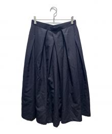COMME des GARCONS（コムデギャルソン）の古着「ウールギャバジンスカート」｜ネイビー