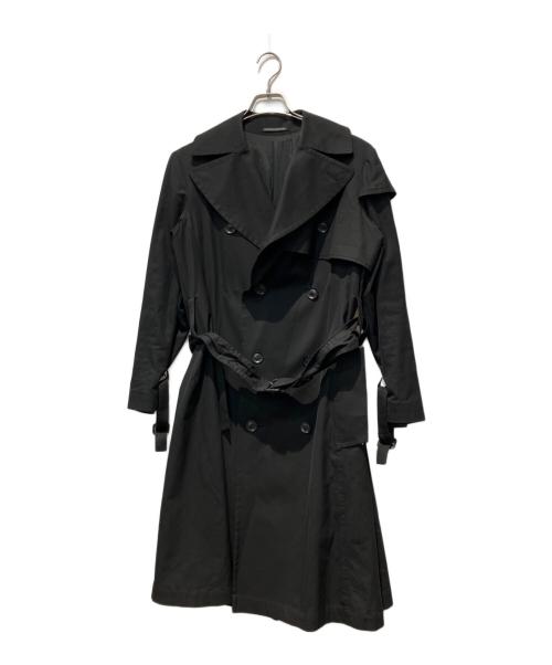 yohji yamamoto+noir（ヨウジヤマモトプリュスノアール）yohji yamamoto+noir (ヨウジヤマモトプリュスノアール) トレンチコート ブラック サイズ:１の古着・服飾アイテム