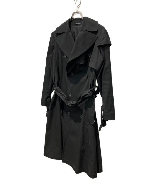 yohji yamamoto+noir（ヨウジヤマモトプリュスノアール）yohji yamamoto+noir (ヨウジヤマモトプリュスノアール) トレンチコート ブラック サイズ:１の古着・服飾アイテム