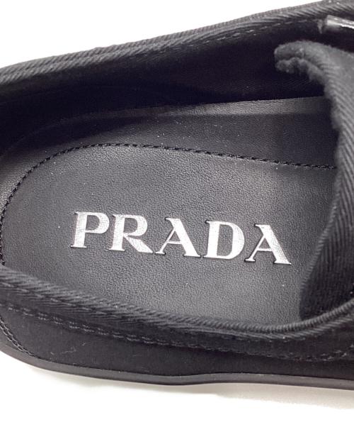 PRADA（プラダ）PRADA (プラダ) ギャバジン ホイール ローカットスニーカー ブラック サイズ:6 1/2の古着・服飾アイテム