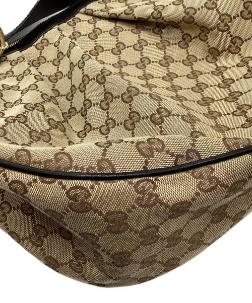 GUCCI（グッチ）GUCCI (グッチ) GGキャンバスホーボーバッグ ベージュの古着・服飾アイテム