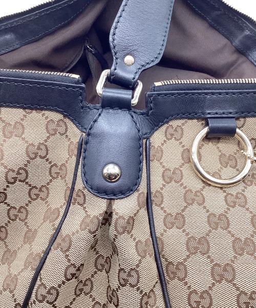 GUCCI（グッチ）GUCCI (グッチ) GGキャンバスホーボーバッグ ベージュの古着・服飾アイテム