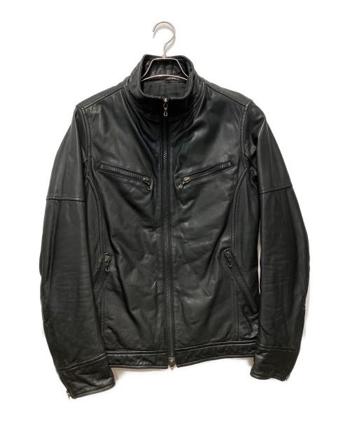 SHELLAC（シェラック）SHELLAC (シェラック) カウスキンジャケット ブラック サイズ:48の古着・服飾アイテム