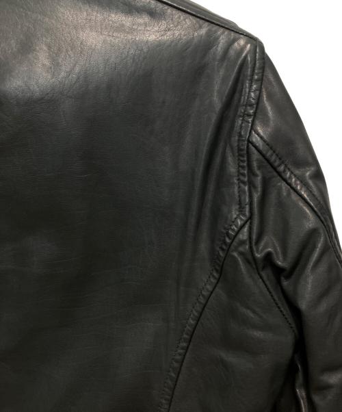 SHELLAC（シェラック）SHELLAC (シェラック) カウスキンジャケット ブラック サイズ:48の古着・服飾アイテム
