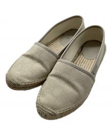 GUCCI（グッチ）の古着「GG Espadrille/エスパドリーユスリッポン」｜ベージュ
