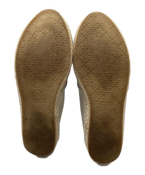 GUCCI（グッチ）GUCCI (グッチ) GG Espadrille/エスパドリーユスリッポン ベージュ サイズ:36の古着・服飾アイテム