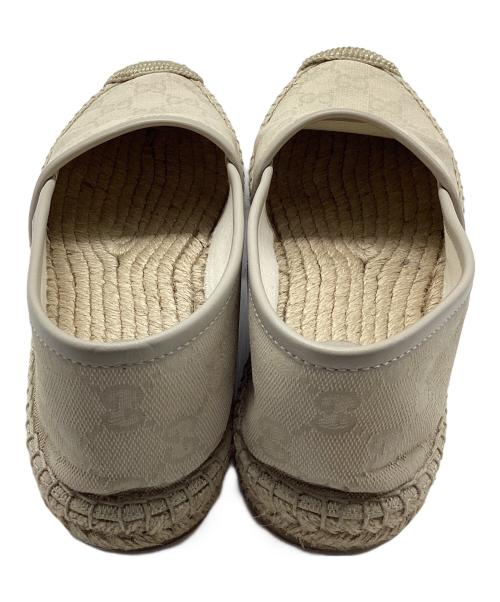 GUCCI（グッチ）GUCCI (グッチ) GG Espadrille/エスパドリーユスリッポン ベージュ サイズ:36の古着・服飾アイテム