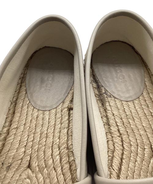 GUCCI（グッチ）GUCCI (グッチ) GG Espadrille/エスパドリーユスリッポン ベージュ サイズ:36の古着・服飾アイテム