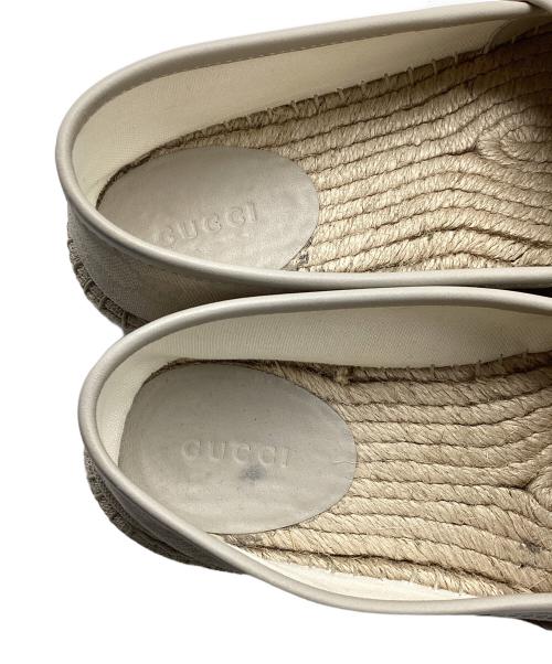 GUCCI（グッチ）GUCCI (グッチ) GG Espadrille/エスパドリーユスリッポン ベージュ サイズ:36の古着・服飾アイテム
