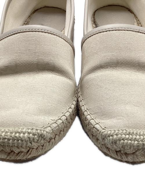 GUCCI（グッチ）GUCCI (グッチ) GG Espadrille/エスパドリーユスリッポン ベージュ サイズ:36の古着・服飾アイテム
