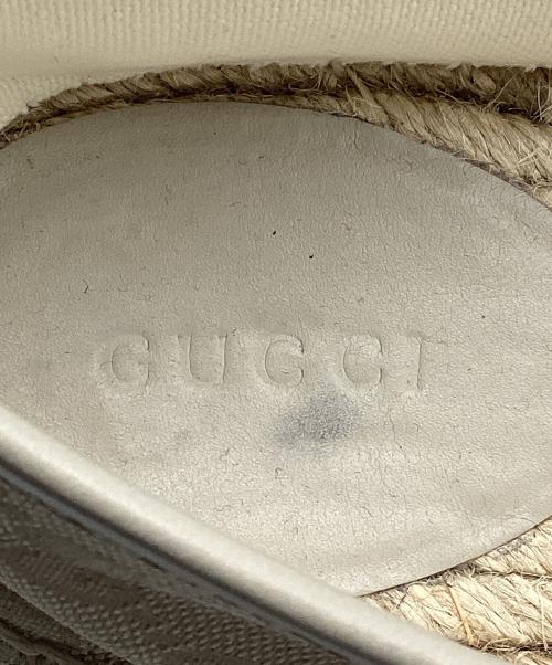 GUCCI（グッチ）GUCCI (グッチ) GG Espadrille/エスパドリーユスリッポン ベージュ サイズ:36の古着・服飾アイテム