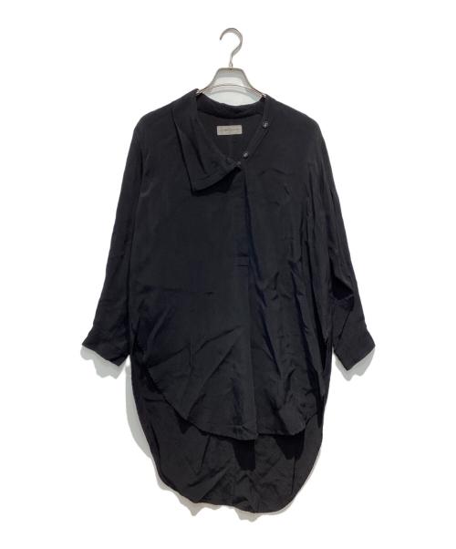 YOHJI YAMAMOTO（ヨウジヤマモト）YOHJI YAMAMOTO (ヨウジヤマモト) アシメカラープルオーバーロングシャツ ブラック サイズ:不明の古着・服飾アイテム