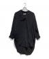 YOHJI YAMAMOTO（ヨウジヤマモト）の古着「アシメカラープルオーバーロングシャツ」｜ブラック