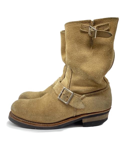 RED WING（レッドウィング）RED WING (レッドウィング) スエードエンジニアブーツ ベージュ サイズ:8 1/2の古着・服飾アイテム