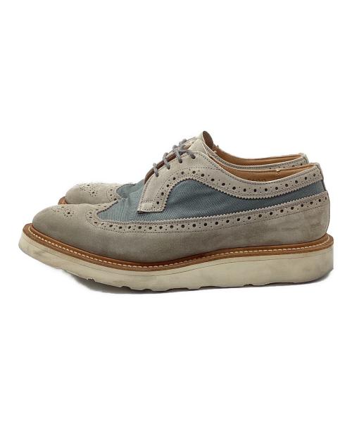 Tricker's（トリッカーズ）Tricker's (トリッカーズ) Engineered Garments (エンジニアド ガーメンツ) TWO TONE DERBY BROGUE グレー サイズ:9Hの古着・服飾アイテム