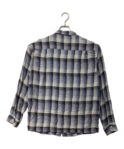 TOWN CRAFT（タウンクラフト）TOWN CRAFT (タウンクラフト) レーヨンオープンカラーシャツ ブラック×グレー サイズ:S(36~38)の古着・服飾アイテム