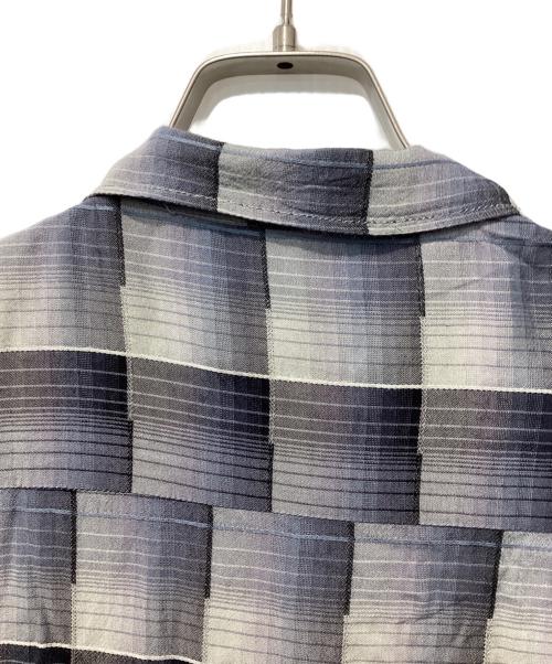 TOWN CRAFT（タウンクラフト）TOWN CRAFT (タウンクラフト) レーヨンオープンカラーシャツ ブラック×グレー サイズ:S(36~38)の古着・服飾アイテム