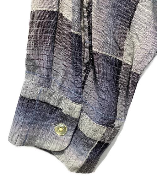 TOWN CRAFT（タウンクラフト）TOWN CRAFT (タウンクラフト) レーヨンオープンカラーシャツ ブラック×グレー サイズ:S(36~38)の古着・服飾アイテム