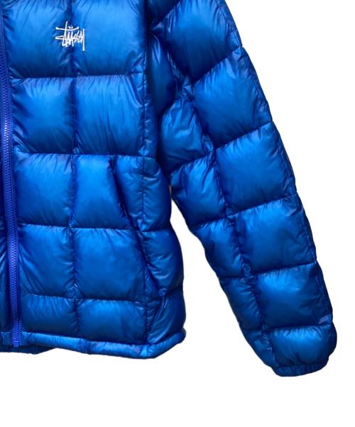 stussy（ステューシー）stussy (ステューシー) Midweight Hooded Puffer ブルー サイズ:Mの古着・服飾アイテム