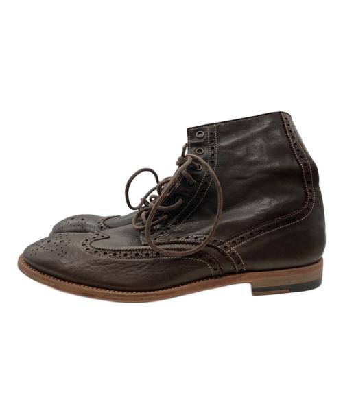 Paul Smith COLLECTION（ポールスミス コレクション）Paul Smith COLLECTION (ポールスミス コレクション) ディアスキンレースアップブーツ ブラウン サイズ:４２の古着・服飾アイテム