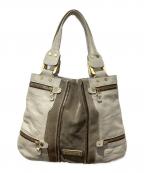 ）の古着「MONA SUEDE LEATHER TOTE BAG」｜ベージュ×グレー