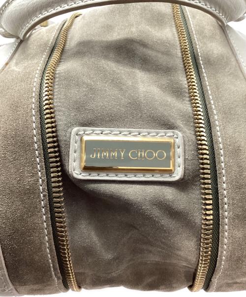 JIMMY CHOO（ジミーチュウ）JIMMY CHOO (ジミーチュウ) MONA SUEDE LEATHER TOTE BAG ベージュ×グレーの古着・服飾アイテム