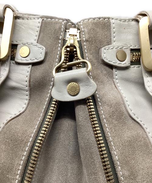 JIMMY CHOO（ジミーチュウ）JIMMY CHOO (ジミーチュウ) MONA SUEDE LEATHER TOTE BAG ベージュ×グレーの古着・服飾アイテム