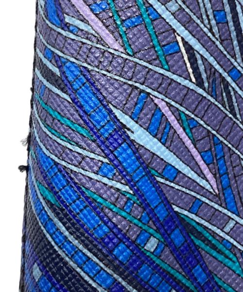 LIBERTY LONDON（リバティ ロンドン）LIBERTY LONDON (リバティ ロンドン) ピーコック柄トートバッグ ブラック×ネイビーの古着・服飾アイテム