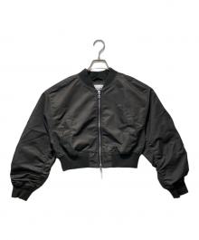 LACOSTE（ラコステ）の古着「クロップドMA-1」｜チャコールグレー