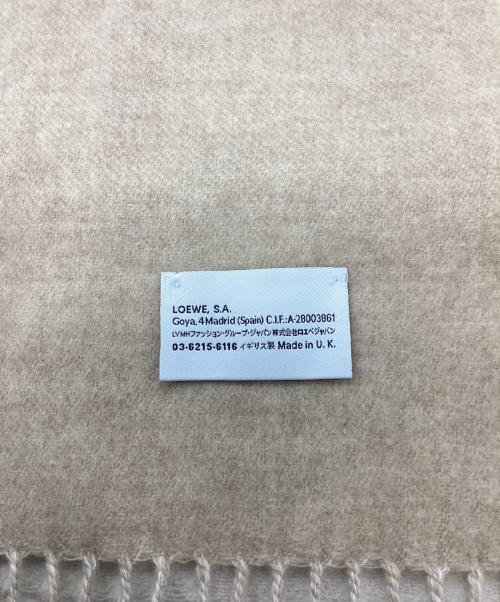 LOEWE（ロエベ）LOEWE (ロエベ) ウールカシミヤマフラー ベージュの古着・服飾アイテム