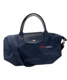 LONGCHAMP（ロンシャン）の古着「ルプリアージュ2WAYバッグ」｜ネイビー
