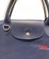 中古・古着 LONGCHAMP (ロンシャン) ルプリアージュ2WAYバッグ ネイビー：12000円